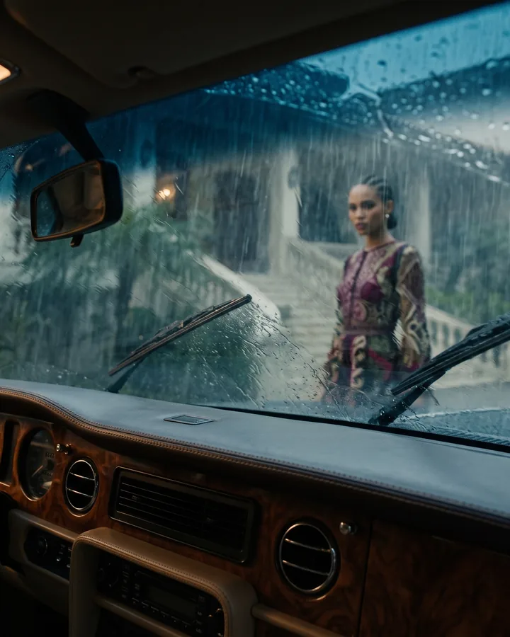 Moda cinematográfica sob viaduto depois da chuva